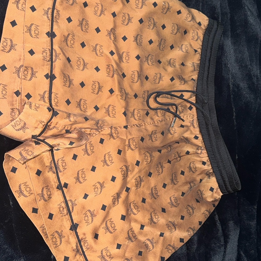 MCM  Tan Patterned Shorts